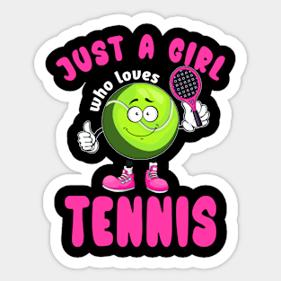 Just A Girl Who Loves Tennis Sticker